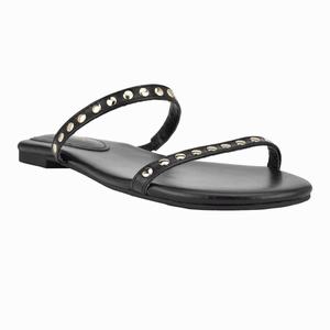 Nine West Brandie Flat Slides - Black - Ireland (NJ5748269)